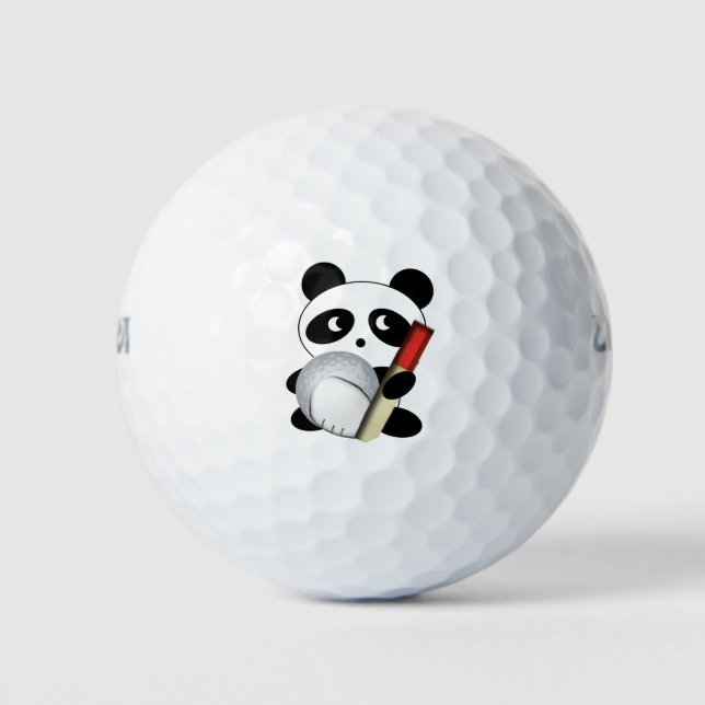 Pelotas De Golf Golfista panda (Anverso)