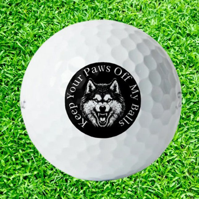 Pelotas De Golf Golfistas Lobo Perro Loco (Find the perfect golf balls for dog-loving golfers )