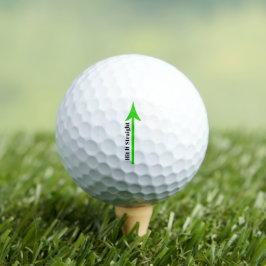 Pelotas De Golf Golpea Recto Flecha Verde