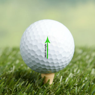 Pelotas De Golf Golpea Recto Flecha Verde