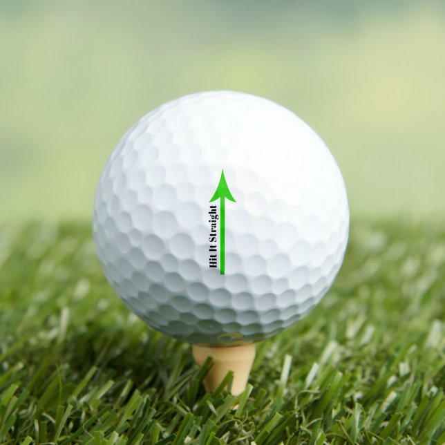 Pelotas De Golf Golpea Recto Flecha Verde (Camiseta in situ)
