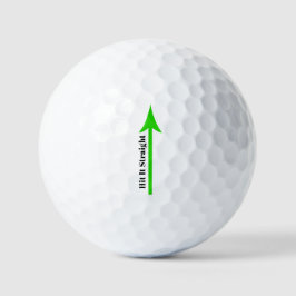 Pelotas De Golf Golpea Recto Flecha Verde