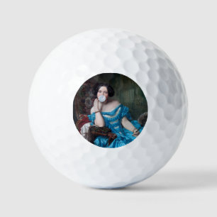 Pelotas De Golf Goma de burbuja Diva en satén azul