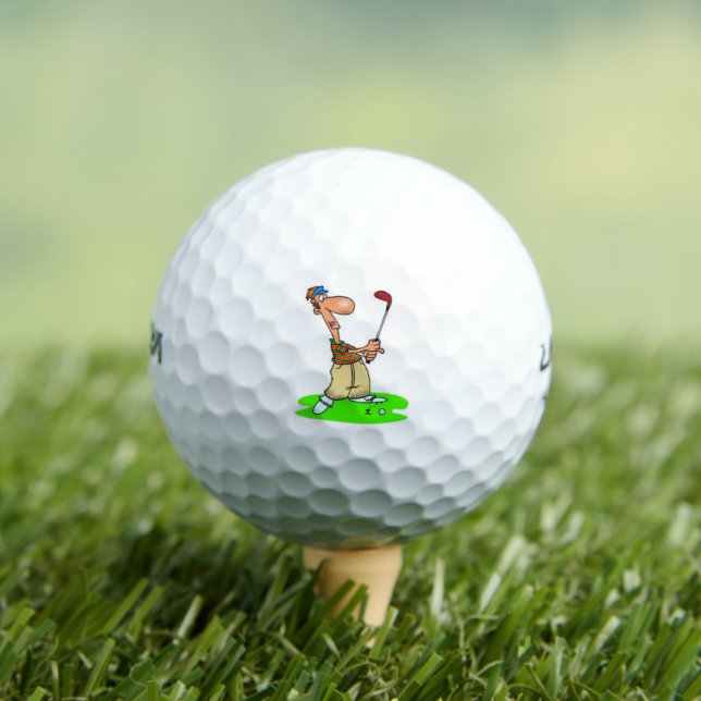 PELOTAS DE GOLF * *GOOFY PERO GUAY GOLFER** GOLF BALLS (Camiseta in situ)