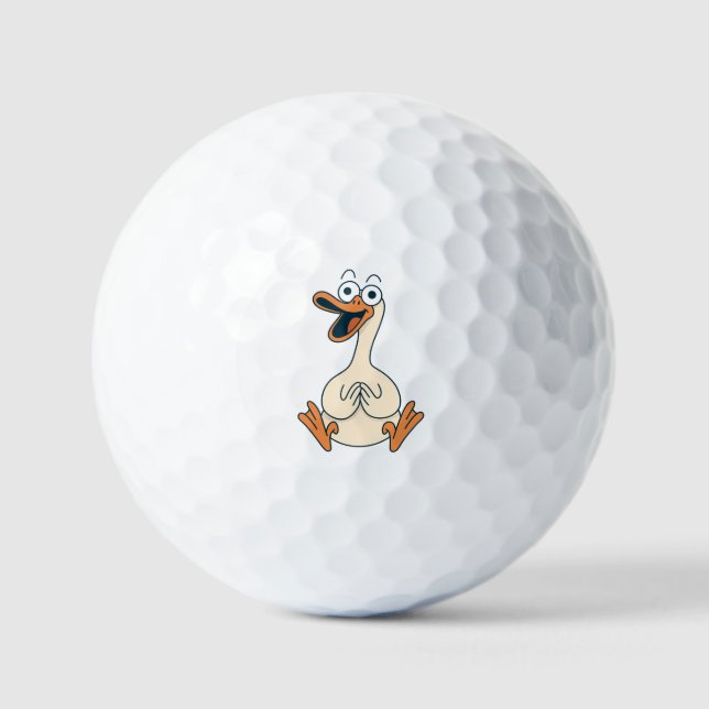 Pelotas De Golf Goose tonto, raro, gracioso Personalizado Goose (Anverso)