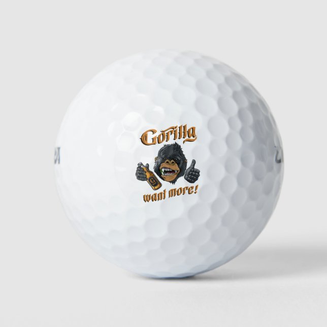 Pelotas De Golf Gorila Beer White (Anverso)