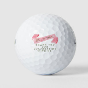 Pelotas De Golf 'Gracias por Celebrar Con Nosotros' Favor de Boda
