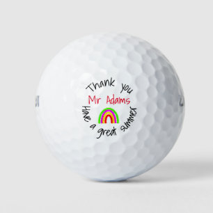 Pelotas De Golf Gracias profesor arco iris