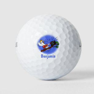 Pelotas De Golf Graciosa cacatúa tocando el personalizado de guita