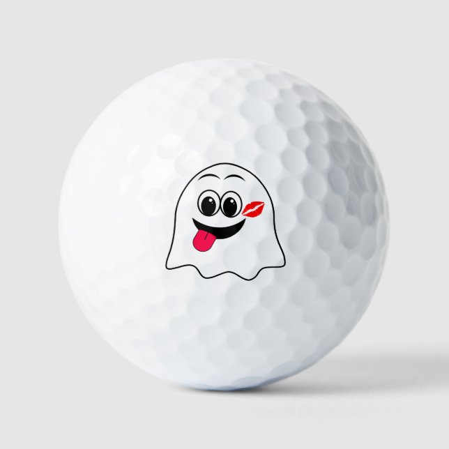 Pelotas De Golf ¡Graciosa emoji Fantasma! (Anverso)