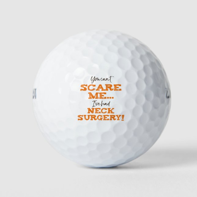 Pelotas De Golf Graciosa Recuperación de Cirugía de Cuello (Anverso)