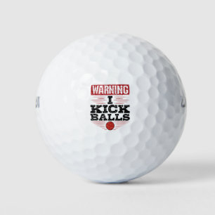 Pelotas De Golf Gracioso Aviso de Kickball I Kick Balls
