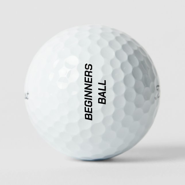 Pelotas De Golf Gracioso "Beginners Ball" (Anverso)