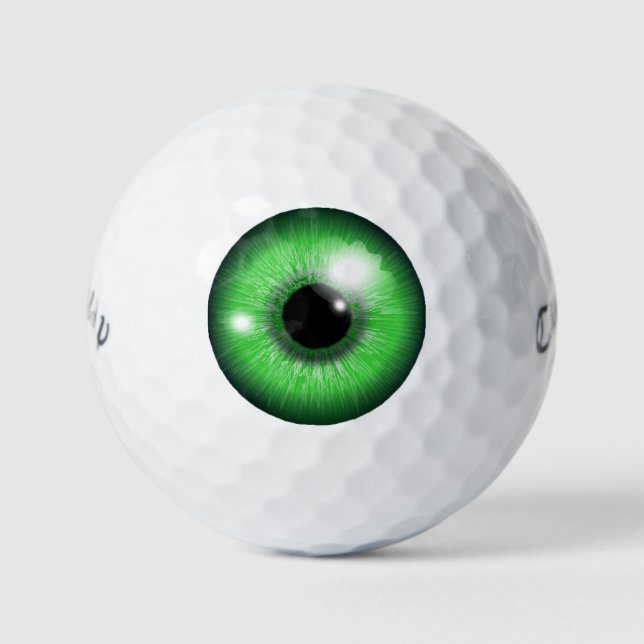 Pelotas De Golf Gracioso Creepy Green Iris Eyeball (Anverso)