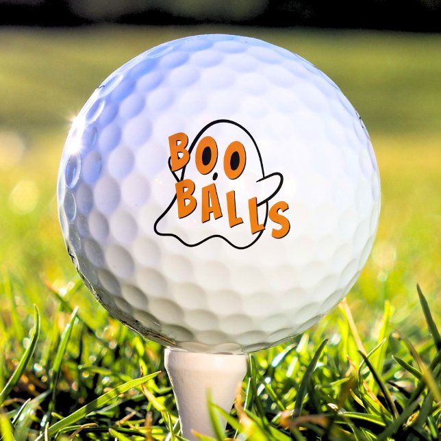 Pelotas De Golf Gracioso fantasma balls Chiste sucio Halloween (funny ghost boo balls joke Halloween golf balls for men)