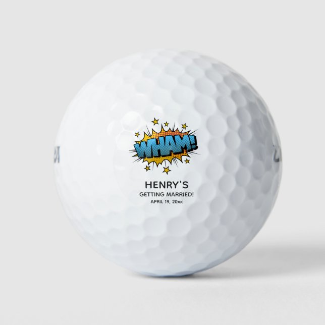 Pelotas De Golf Gracioso Favor de la Boda de Bachelor Wham