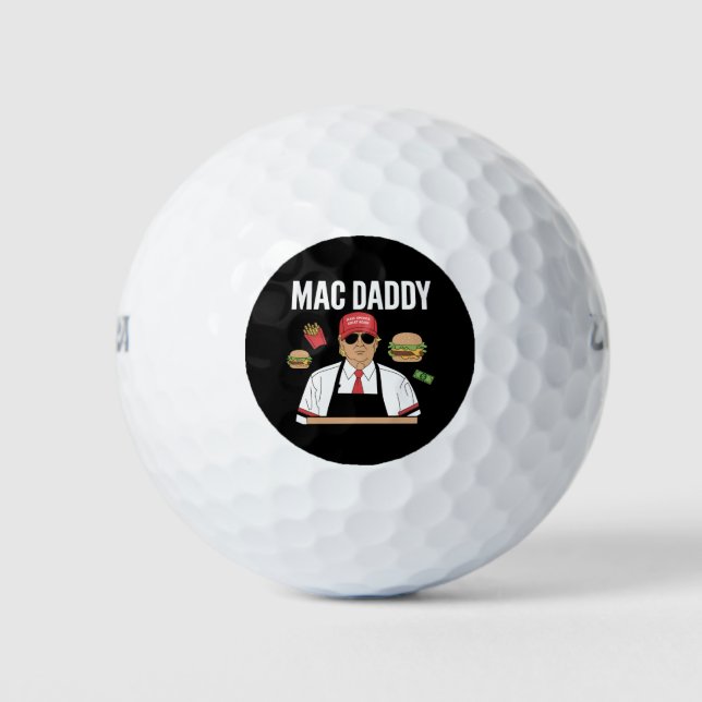 Pelotas De Golf Gracioso Fries Trump que hacen papi a los Fries Ma (Anverso)
