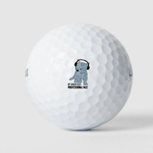 Pelotas De Golf Gracioso Gato Sonriente Profesional Épico Sarcásti