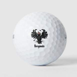 Pelotas De Golf Gracioso ilustracion de personalizado de cuervos l