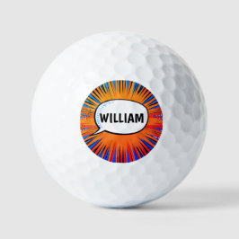 Pelotas De Golf Gracioso libro de historietas genial personalizado