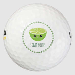 Pelotas De Golf Gracioso lindo Kawaii Lime Yours Soy tu bollo de f