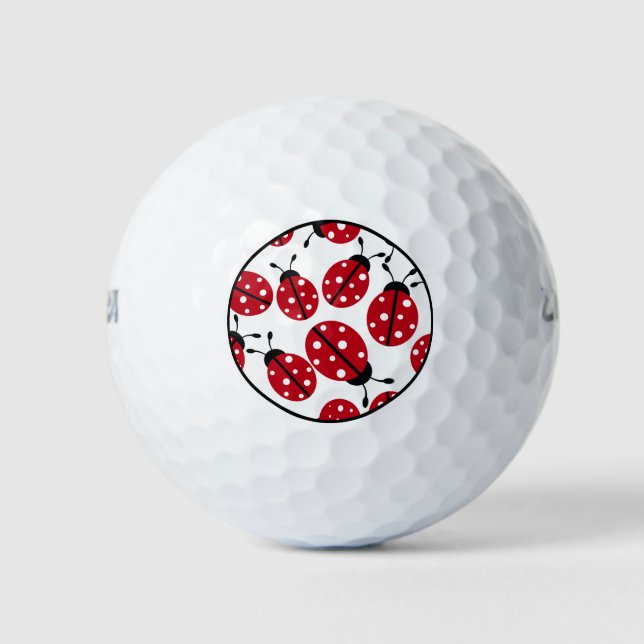 Pelotas De Golf Gracioso patrón de Ladybugs Tema de la naturaleza (Anverso)