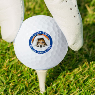 Pelotas De Golf Gracioso perro Foto Blue and White Golf Balls