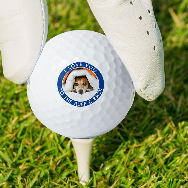Pelotas De Golf Gracioso perro Foto Blue and White Golf Balls (Subido por el creador)