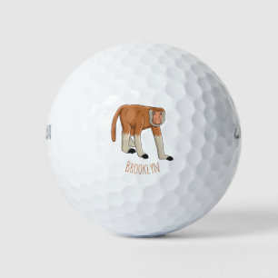 Pelotas De Golf Gracioso proboscito personalizado ilustracion