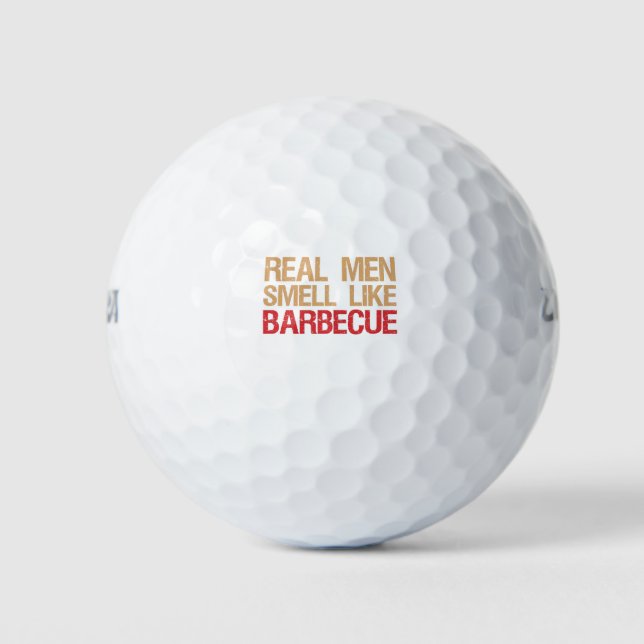 Pelotas De Golf Gracioso regalo de barbacoa Hombres de verdad huel (Anverso)