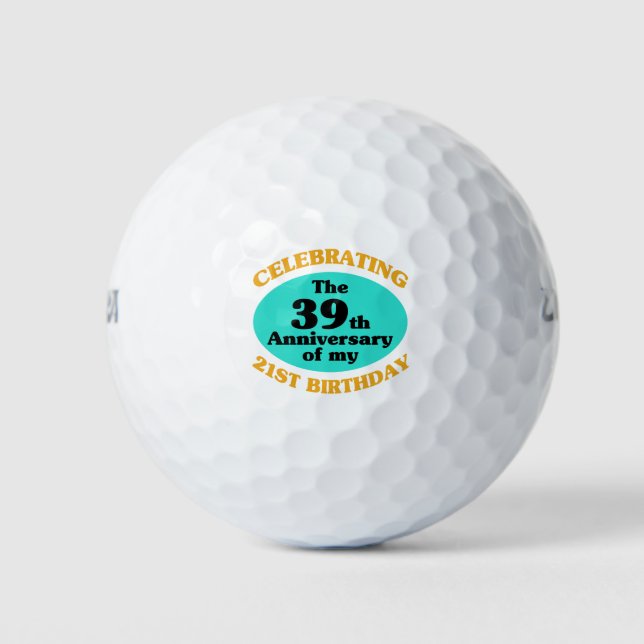 Pelotas De Golf Gracioso regalo de la mordaza de cumpleaños número (Anverso)