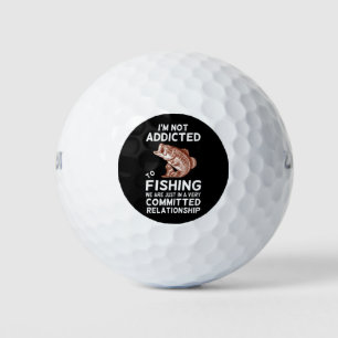 Pelotas De Golf Gracioso regalo de pescado que no estoy adicto a l