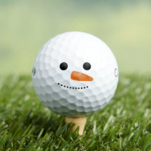 Gracioso regalo de Snowman Face Golfer