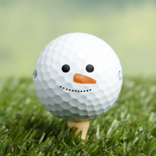 Pelotas De Golf Gracioso regalo de Snowman Face Golfer