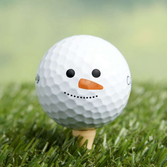 Pelotas De Golf Gracioso regalo de Snowman Face Golfer (Camiseta in situ)