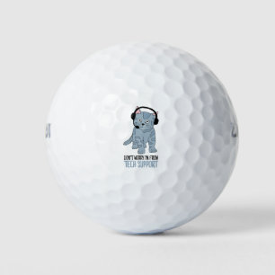 Pelotas De Golf Gracioso Sonriente Apoyo técnico para gatos Épico