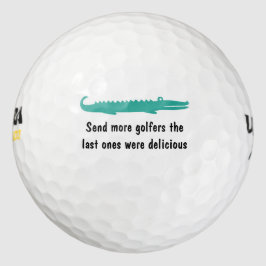 Pelotas De Golf Gracioso Wild Gator