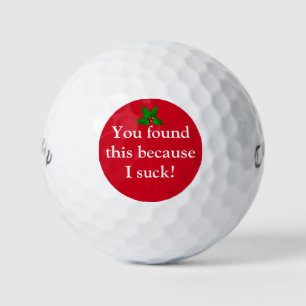 Pelotas De Golf Graciosos Navidades rojos que me fastidio