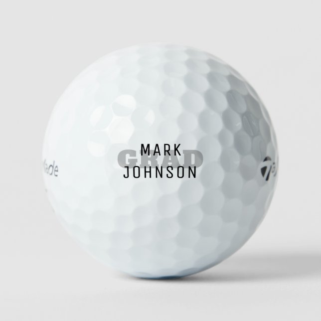 Pelotas De Golf Grad Nombre personalizado (Anverso)