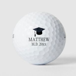 Pelotas De Golf Graduación Cap Golfer Graduate Nombre Graduado Año
