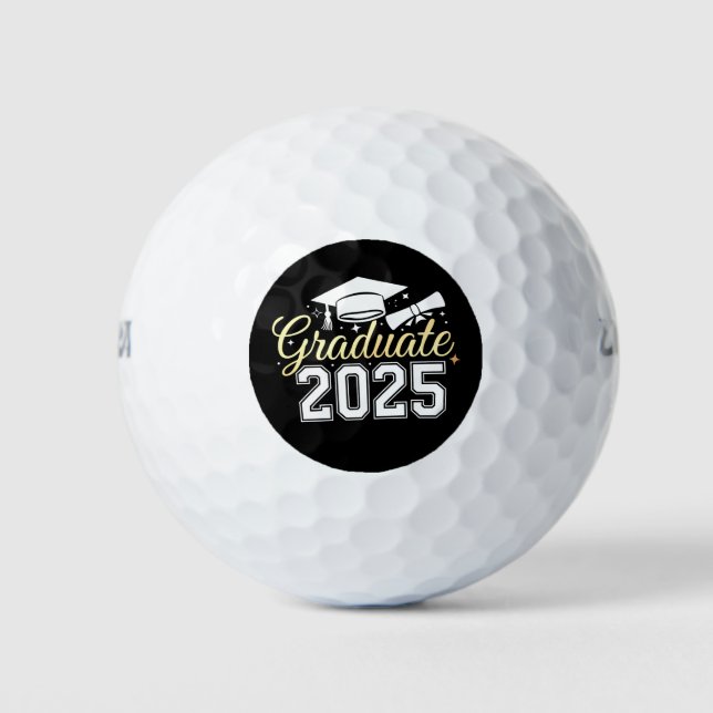 Pelotas De Golf Graduación De 2025 Graduado (Anverso)
