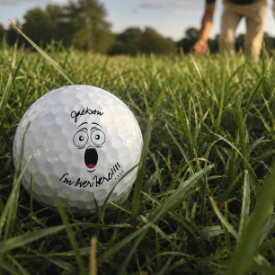 Pelotas De Golf Gráfico divertido de perdido gritando "Estoy aquí"