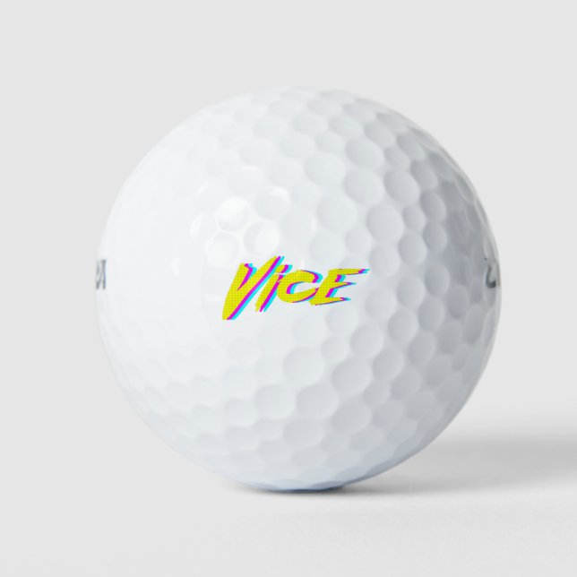 Pelotas De Golf Gráfico retro de VICE Neon (Anverso)