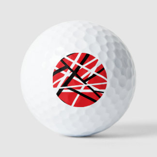 Pelotas De Golf gráfico rojo, negro y blanco