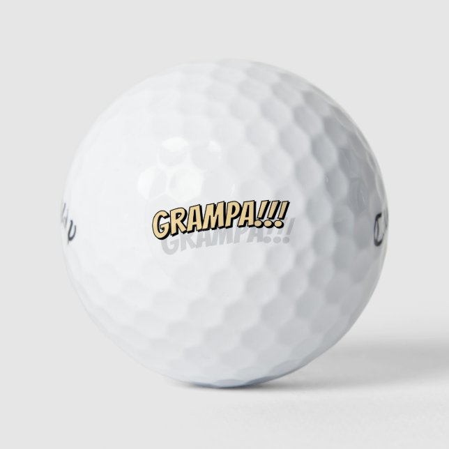 Pelotas De Golf ¡¡Grampa!! Cómic Guay simple moderno (Anverso)