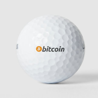 Pelotas De Golf Gran logotipo de Bitcoin con símbolo de Bitcoin na