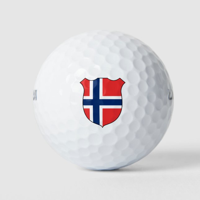 Pelotas De Golf Gran Patriótico de Bandera de Noruega (Anverso)