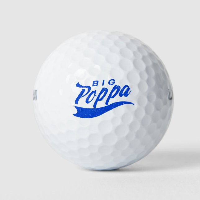 Pelotas De Golf Gran regalo del Día del Padre Poppa (Anverso)