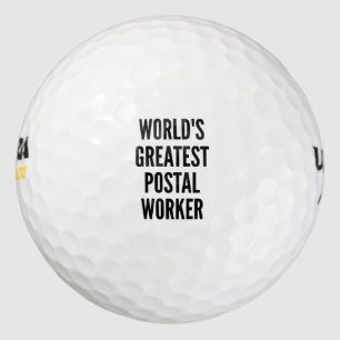 Pelotas De Golf Gran trabajador postal del mundo