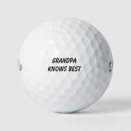 Pelotas De Golf Grandpa Knows Best, Humor Thoughtful Playful Gift 